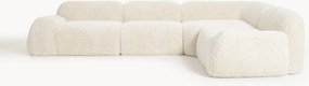 Modulaire teddy-hoekbank Wolke (4-zits)