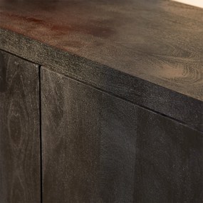 Starfurn Brussel Robuust Dressoir Zwart Hout 150 Cm - 150x45x80cm.