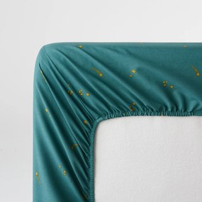 Hoeslaken voor kinderen, 30% gerecycled gewassen katoen, 25 cm kap, raketprint, EGOR