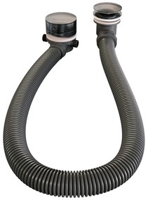 Brauer Stripe inbouw badkraan met badvulcombinatie en staafhanddouche gunmetal geborsteld PVD