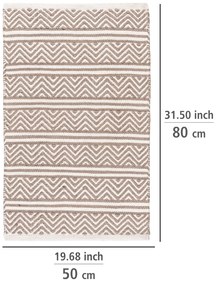 Wenko badmat Shaki 50x80cm gerecycled PES beige