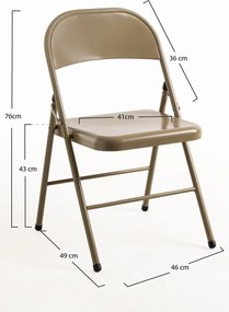 Set van 6 klapstoelen voor evenementen Niza