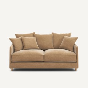 Compacte slaapbank in stonewashed fluweel, Lazare