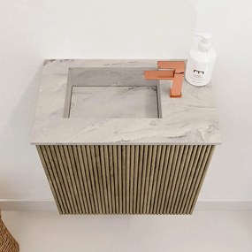 Mondiaz Joya DLux 40cm toiletmeubel dusk met wastafel faye links 1 kraangat glace