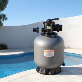 VEVOR zandfilter, 450 mm filtertank, 151 l/min zandfiltersysteem, filtertank met 7-weg meerwegklep, terugspoel-, spoel-, recirculatie-, afvalwater-, winter- en gesloten modus, voor bovengrondse zwembaden.