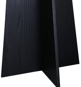 Ronde Eettafel Met Kruisvoet Zwart - 110 X 110cm.