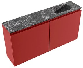 Mondiaz Ture DLux toiletmeubel 100cm fire met wastafel lava rechts zonder kraangat