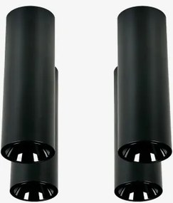 Pack Van 4 Led-opbouwplafondlampen Ø5,7 Cm Voor Buiten In Aluminium Met Geleidelijke Aan- En Uitschakeling Luisiana Zwart & Warm Wit 3000k & 6 W & 38º