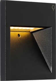 Set van 4 moderne inbouw wandlampen zwart incl. LED - Gem 2