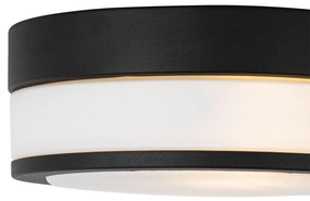 Buitenlamp Moderne plafondlamp zwart 23 cm IP44 - Flavi Modern E27 IP44 Buitenverlichting rond Lamp