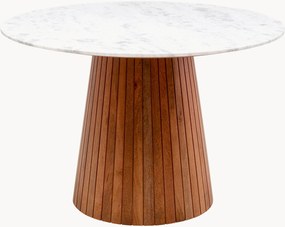 Ronde eettafel Grace met marmeren blad, Ø 115 cm