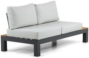 Loungeset 6 personen Aluminium/Teak Grijs Lifestyle Garden Furniture Vittoria