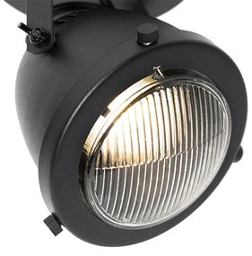 Industriële Spot / Opbouwspot / Plafondspot zwart verstelbaar - Emado Industriele / Industrie / Industrial GU10 rond Binnenverlichting Lamp