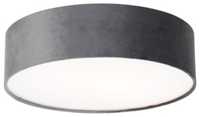 Moderne plafondlamp grijs 40 cm met gouden binnenkant - Drum