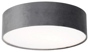 Stoffen Moderne plafondlamp grijs 40 cm met gouden binnenkant - Drum Modern E27 cilinder / rond Binnenverlichting Lamp