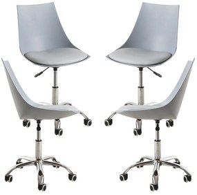 Set 4 Blok Bureaustoelen