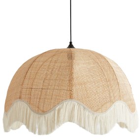 Hanglamp met franjes, in rotanØ69 cm, Daphné