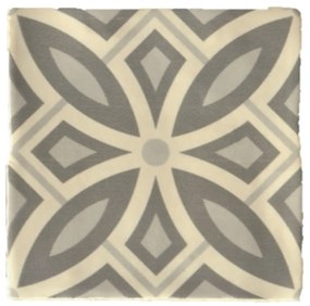 Terre d'Azur Madelaine Decor 4 vloertegel 13x13cm creme - 30 stuks per doos