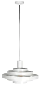 Retro hanglamp wit rond - Halo Cirque Retro E27 Binnenverlichting Lamp