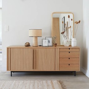 Tafellamp in raffia, Dolkie