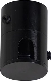 Hanglamp zwart met krokodil kap en gouden binnenkant 35cm 3-lichts - Cava