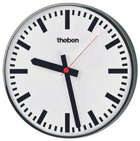 Theben 5009241 KNX-Osiria Osiria 241 BR KNX OSIRIA 241 BR KNX, enkelz.wandklok, bi., verchr., D40cm, strepen