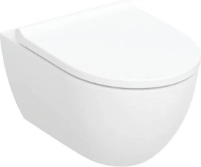 Geberit Acanto randloos hangtoilet inclusief toiletbril met softclose en quickrelease wit