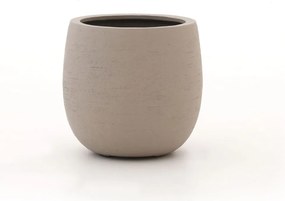 Bloempot Luca Lifestyle Terreno | Taupe Kunststof | ø40cm | Geschikt voor buiten en binnen | Kees Smit Tuinmeubelen