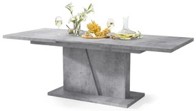 NOBLE NOIR Beton Millenium – uitschuifbare tafel tot 218 cm, voor 8, 10 personen.