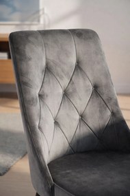 Dolfijn zwart fluwelen stoel