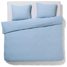 HEMA Dekbedovertrek Katoen Mousseline 200x200/220 Blauw (blauw)