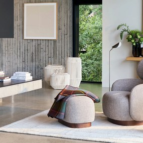 Ronde handgeweven katoenen mand, hoog model, FOLO