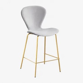 Op Een Hoge Kruk. ↑65 Cm & Goud & Fluwelen Grijs – Koel & Terciopelo - Sklum