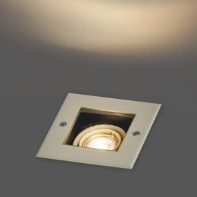 Moderne grondspot beige GU10 50mm draai- en kantelbaar IP65 - Oneon