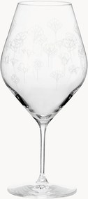 Witte wijnglazen Flower, 2-delig