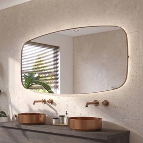 Ben Beau Spiegel 160x4x80 cm Geborsteld Koper