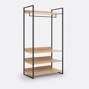 Grote module met 3 legplanken en 1 hangstaaf, HIBA