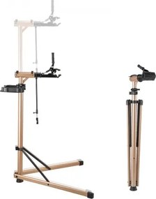 VEVOR Fietsreparatiestandaard Fietsmontagestandaard (draagvermogen 49,9 kg) met een verstelbare hoogte van 1025-1510 mm en een grote gereedschapsbak, opvouwbare onderhoudsstandaard voor mountainbikes en racefietsen