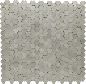 Zelfklevende Mozaïektegels Metaal | Driepas 3D Zilver | 30,5×29,6 cm | Keuken, Bad &amp; WC