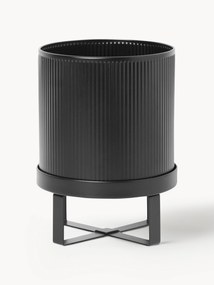 Bloempot Bau met geribbeld oppervlak, H 24 cm
