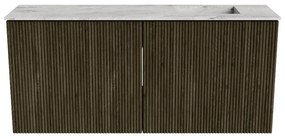 Mondiaz Joya DLux 90cm toiletmeubel shadow met wastafel faye rechts zonder kraangat glace