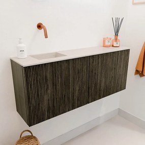 Mondiaz Joya DLux 100cm toiletmeubel shadow met wastafel faye links zonder kraangat meli