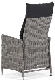 Verstelbare Tuinstoel Wicker Grijs-antraciet Garden Collections Madera