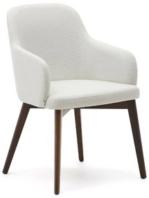 Kave Home Nelida Stoel Van Massief Beukenhout Walnoot Beige