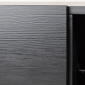 TV Meubel Met Opbergruimte Zwart - 160x47x45cm.