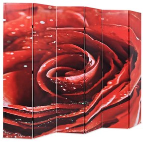 vidaXL Kamerscherm inklapbaar roos 228x170 cm rood