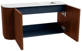 Mondiaz Joya 80cm toiletmeubel ronding links ruby met wastafel faye rechts zonder kraangat talc