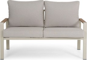 Stoel en Bank Loungeset 4 personen Aluminium Zand/Beige  Domani Furniture Leaf