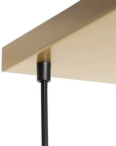 Hanglamp messing met blauw en groen glas 8-lichts - Sandra