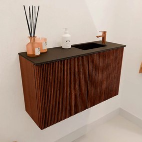 Mondiaz Joya 70cm toiletmeubel ruby met wastafel faye rechts 1 kraangat urban